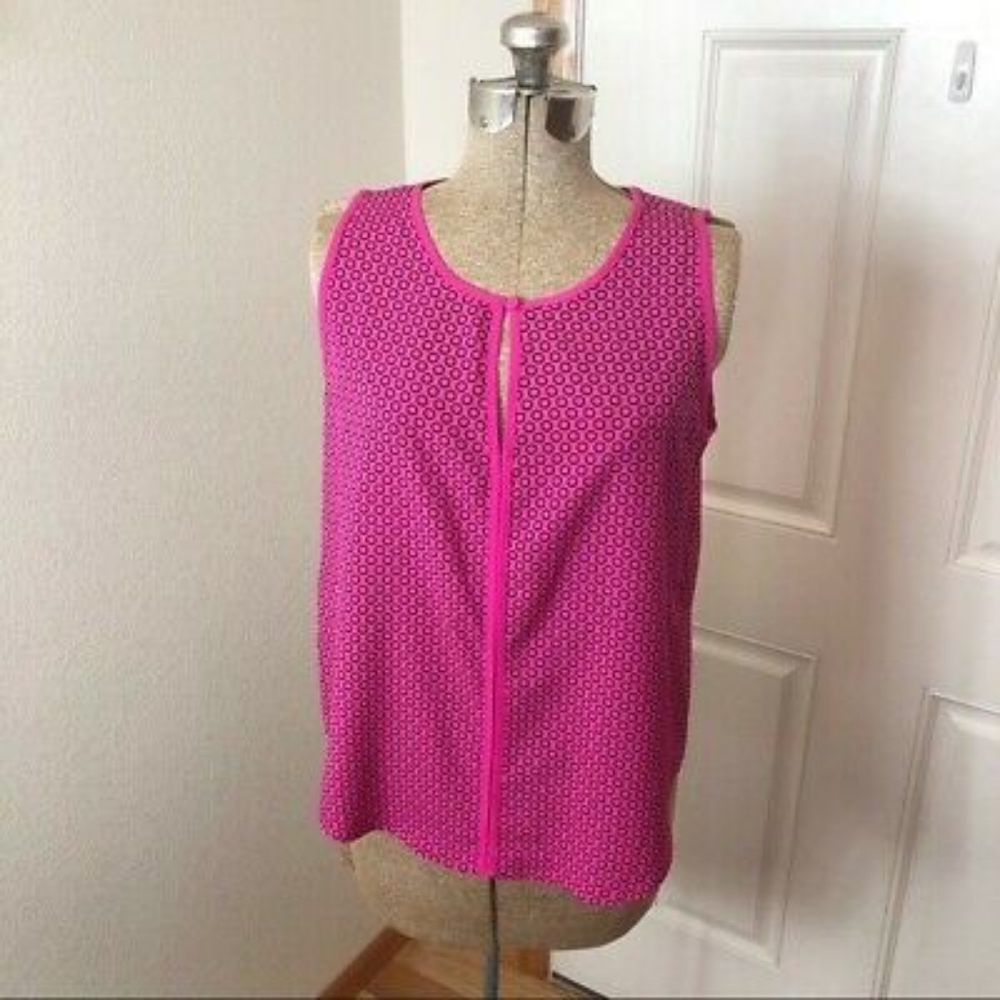 Kohls Apt 9 Pink & Black Polka Dot Tank Top Cami